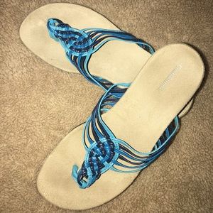 Croft & Barrow Blue Sandals. Size 7 Medium Womens